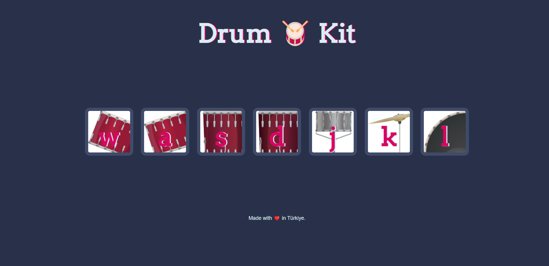 Screenshot of Interactive Drum Kit