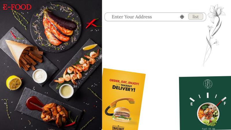 Screenshot of E-Food UI Design