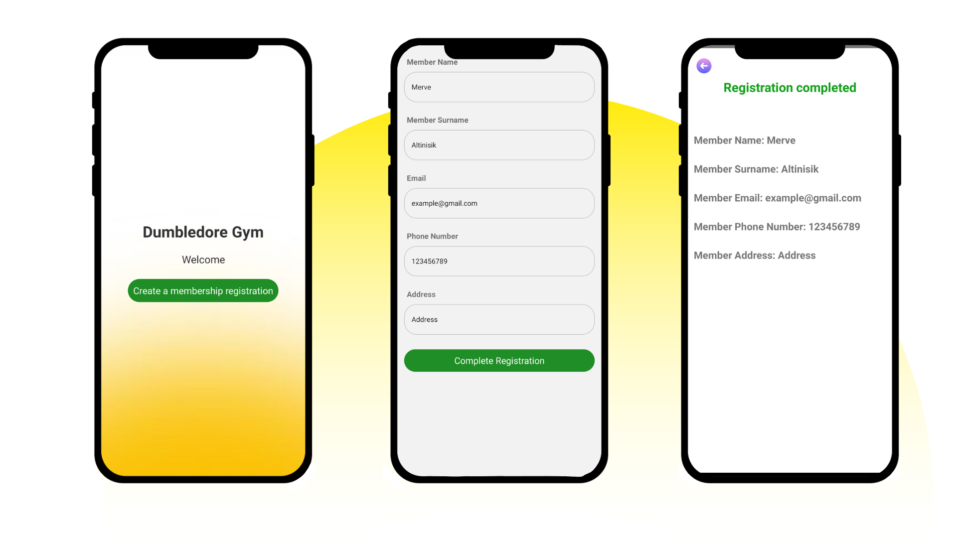 Screenshot of React Native Fitness App