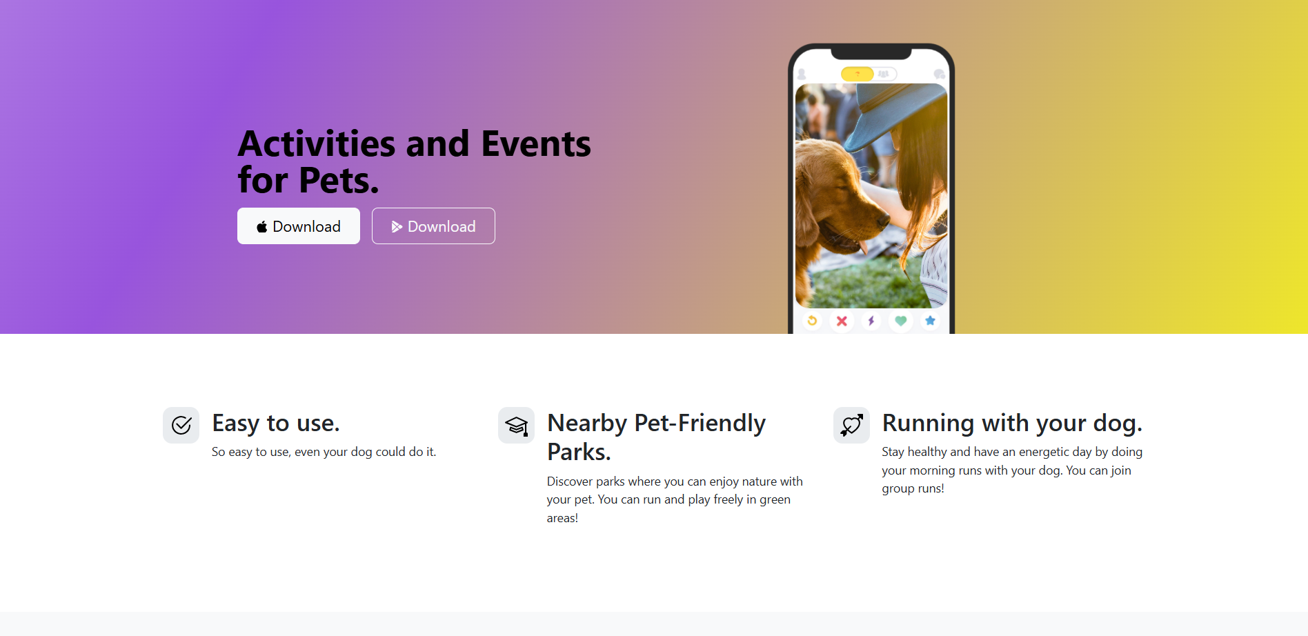 Screenshot of PawClub Website
