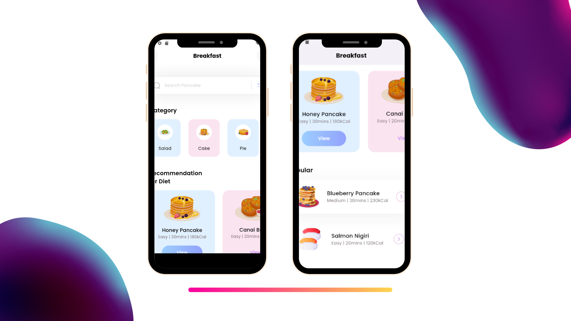 Screenshot of Flutter Diet Recipe App